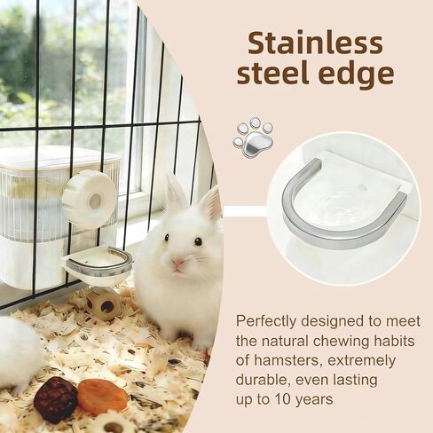 No Drip Hanging Automatic Rabbit Water Dispenser 650ml, Top Refill Pet Water Bowl Bottle BPA Free for Bunny, Guinea Pig, Ferret, Chinchilla,Squirrel,Hamster,Puppy Kitten, Other Small Animals in Kuwait