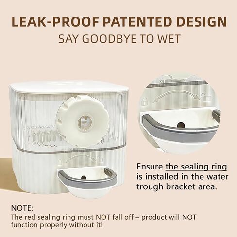 No Drip Hanging Automatic Rabbit Water Dispenser 650ml, Top Refill Pet Water Bowl Bottle BPA Free for Bunny, Guinea Pig, Ferret, Chinchilla,Squirrel,Hamster,Puppy Kitten, Other Small Animals in Kuwait