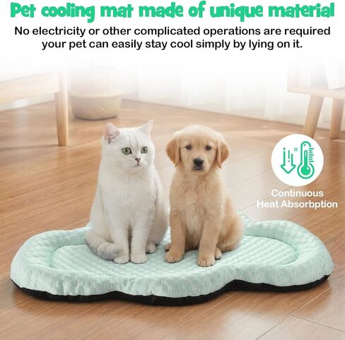 Shinylin Cat Cooling Mat Summer Cooling Pet Bed for Cats or Small Dogs 26" x 16" Thicken Cloud Washable Breathable Pet Pad Soft Comfortable Non-Slip Bottom Cat Mat for Indoor Home Chair Floor Kennel in Kuwait