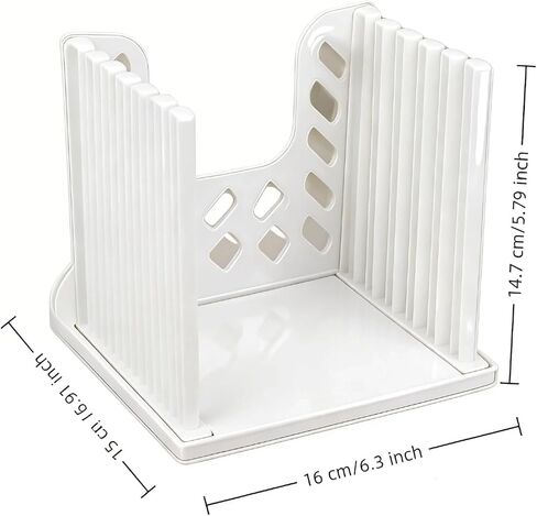 Bread Slicer for Homemade Breads, Toast Slicer, Adjustable Thickness Slicing Guide, Foldable Portable Bread Cutter Suitability for Homemade Breads, Bagels, Loafs, Cakes - Kitchen Baking Tool in Kuwait