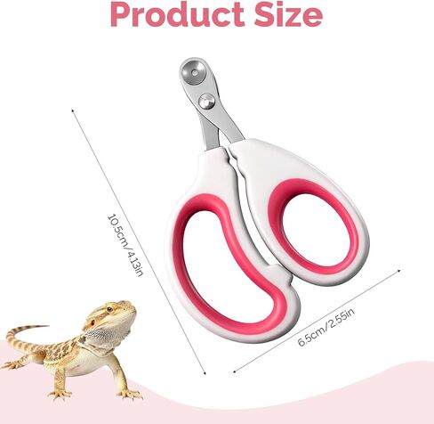 Small Animal Nail Clippers, Stainless Steel Bearded Dragon Nail Clippers, Professional Reptile Grooming Tool with Precise Angled Edge, Cat Nail-Clipper, Claw Trimmer for Birds, Cat, Dogs (Red) in Kuwait