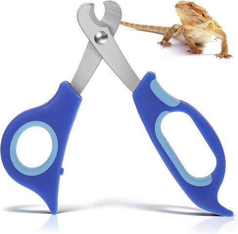 Larrel Bearded Dragon Nail Clippers, Stainless Steel Bearded Dragon Nail Clippers, Small Animal Nail-Clipper for Small Reptiles, Turtle, Chameleon, Iguana, Hedgehog, Birds, Cat, Dog (Blue) in Kuwait