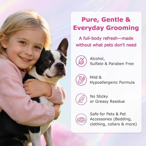 Dog Cologne & Pet Perfume | Long-Lasting Rainbow Cotton Candy Scent | Alcohol-Free Deodorizing Spray | Fur-Conditioning & Non-Sticky Formula | Daily Grooming for Dogs & Cats, 4.06 fl oz in Saudi Arabia