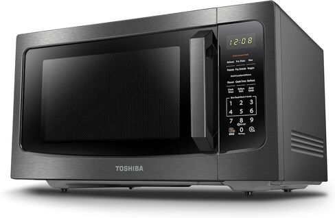 TOSHIBA Flatbed/No Turntable Design Microwave Oven with Inverter Technology, Smart Sensor, Mute Function, 1200W, 1.3 Cu.Ft., Black Stainless Steel, ML-EM13PAITF(BS) in Kuwait