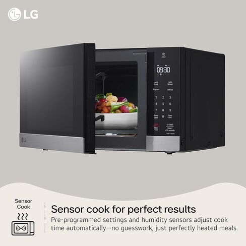 LG Countertop Microwave, 0.9 cu. ft., Stainless Steel, 18.75x14x10.69 Inch, Smart Inverter, NeoChef, 1000 Watts in Kuwait