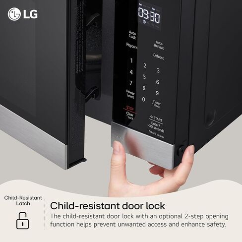 LG Countertop Microwave, 0.9 cu. ft., Stainless Steel, 18.75x14x10.69 Inch, Smart Inverter, NeoChef, 1000 Watts in Kuwait