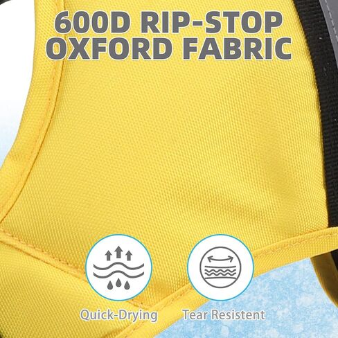 KOOLTAIL Dog Life Jacket, Cute Bee Front Float Dog Life Vest for Swimming Boating, Reflective Pet Lifesaver Swimsuit with Rescue Handle and Chin Float, Super Buoyancy for Puppy Small Medium Dogs, S in Kuwait