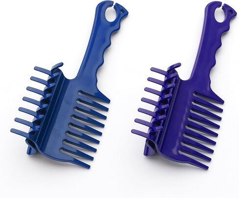 Pbisnrmo Clip Braiding Comb - Hair Braiding Comb - Plastic - Pet Supplies - Horse Owners/Groomers - Navy, Purple in Kuwait