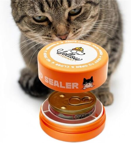 Canned Cat Food Storage Container Patent Pending Reusable Airtight Can Cover Pet Food Sealer - Keeps Cat Food Container Sealed and Fresh in the Fridge, Eliminates Odor (1 pack) in Saudi Arabia