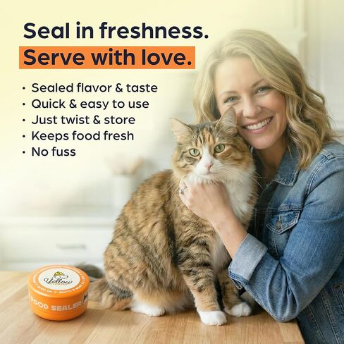 Canned Cat Food Storage Container Patent Pending Reusable Airtight Can Cover Pet Food Sealer - Keeps Cat Food Container Sealed and Fresh in the Fridge, Eliminates Odor (1 pack) in Saudi Arabia