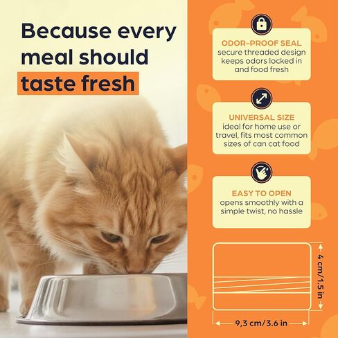 Canned Cat Food Storage Container Patent Pending Reusable Airtight Can Cover Pet Food Sealer - Keeps Cat Food Container Sealed and Fresh in the Fridge, Eliminates Odor (1 pack) in Saudi Arabia