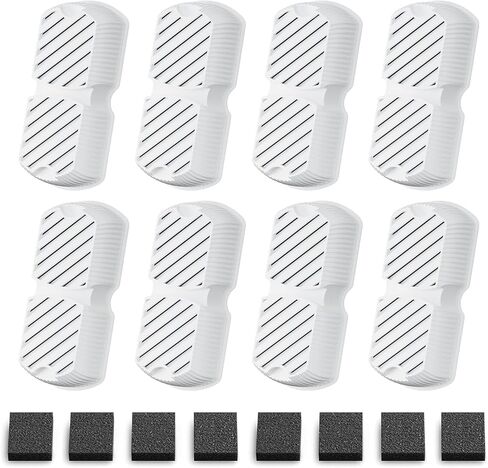 GROOKPET Dog Water Fountain Filters: 16 Dog Fountain Filters - Pet Water Fountain Filters Replacement - Including 8 Filters + 8 Sponges - Suitable for GROOKPET Dog Water Fountain for Large Dogs in Kuwait