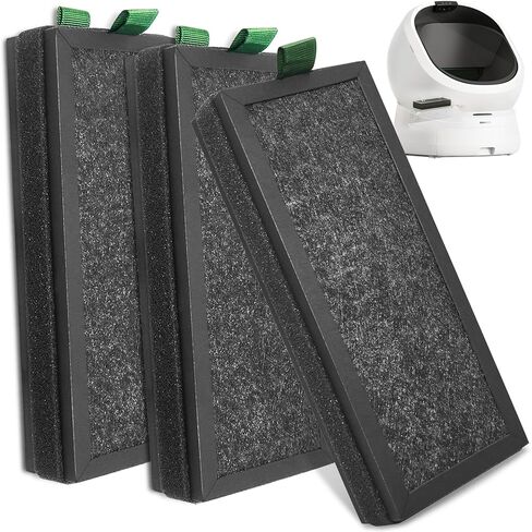 3 Pack Replacement Activated Carbon Filter Compatible with PETLIBRO Luma Automatic Self Cleaning Litter Box in Kuwait