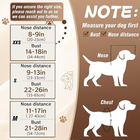 Adjustable Blind Dog Halo Harness, Protective Ring Collar Vest with Breathable Padding for Visually Impaired Dogs & Puppies (M for 21"-28") in Kuwait
