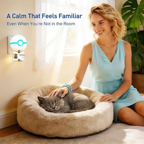 SHIORI TrinityCalm Cat Calming Diffuser Kit, Advanced 3-in-1 Pheromone & L-Theanine System for Multi-Cat Stress, Spraying, Fighting & Hiding, 60-Day Starter Kit in Kuwait
