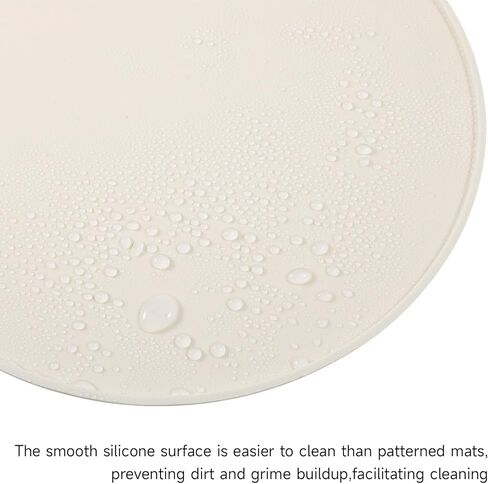 Round Silicone Pet Food Mats for Floor Waterproof, 10in Cat Food Bowl Non Slip Mat Waterproof Non-slip Feeding Bowl Mats with Raised Edges to Prevent Spills, Round Eating Tray for Dog Cat Puppy Kitten in Kuwait