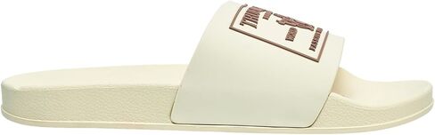 True Religion Men’s Graphic Slide Sandals – Bold Block Logo, Casual Comfort in Saudi Arabia