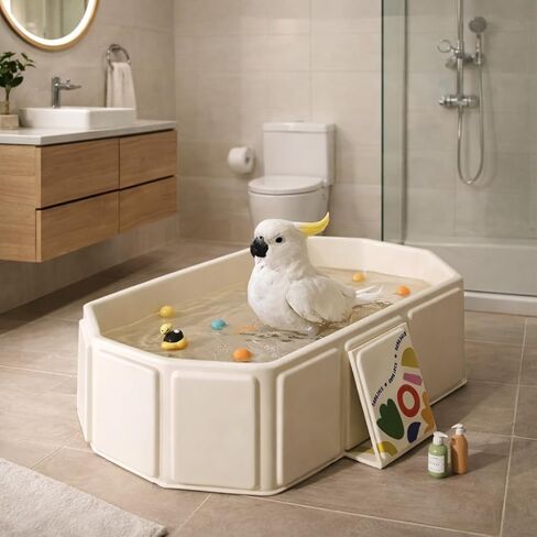 Heavy Duty Dog Bath Tub for Large & Small Dogs - Reinforced Plastic Pet Washing Tub, Portable Indoor Outdoor Grooming Bath, Multi-Purpose Utility Basin Indoor & Outdoor Use in Kuwait