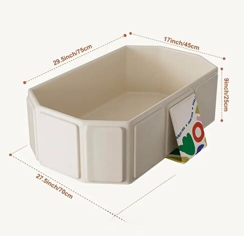 Heavy Duty Dog Bath Tub for Large & Small Dogs - Reinforced Plastic Pet Washing Tub, Portable Indoor Outdoor Grooming Bath, Multi-Purpose Utility Basin Indoor & Outdoor Use in Kuwait