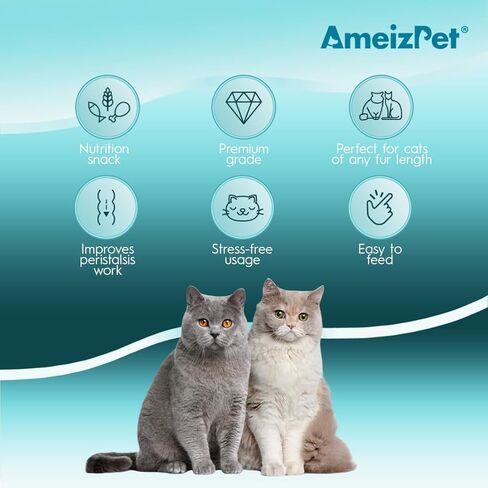 AmeizPet Anti Hairball Treats, Hairball Remedy for Cats, Cat Biscuits Hairballs Treatment - Crunchy Hairballs Cat Biscuits, 2.82 oz (80 g) in Kuwait