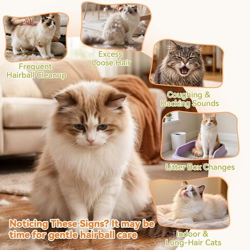 PUAINTA Cat Hairball Control – Alternative to Hairball Gel & Paste, Hairball Remedy for Cats, No Mineral Oil, Easy Capsule Supplement for Hairball Relief, Reduce Shedding, Skin & Coat (90 Count) in Kuwait