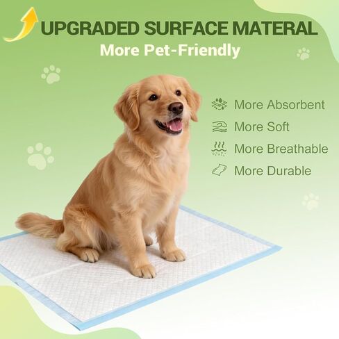 عدد 100 من وسادات الجراء الفاخرة من IMMCUTE، وسادات تبول الكلاب مقاس 22 × 23 بوصة - فائقة النعومة ومختومة بالحرارة، مكونة من 6 طبقات مانعة للتسرب وفائقة الامتصاص للكلاب والقطط والحيوانات الأليفة | تدريب القفص والاستخدام الداخلي، أزرق in Kuwait