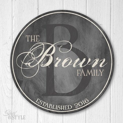 Wood Family Established Sign, Wood Personalized Family Name Sign in Kuwait