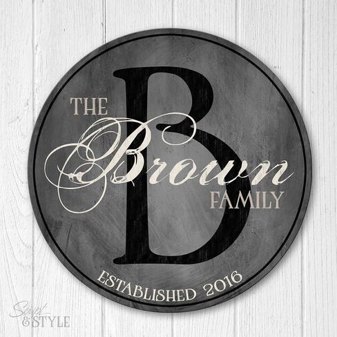 Wood Family Established Sign, Wood Personalized Family Name Sign in Kuwait