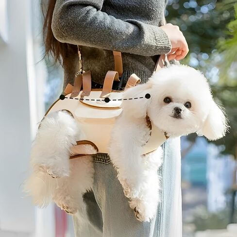 Dog Carry, Pet Backpack Dog Outing Portable Crossbody Vest Leash Three-Piece Small Dog Cat Shoulder Bag Pet Loading Strap Supplies (Medium) in Kuwait