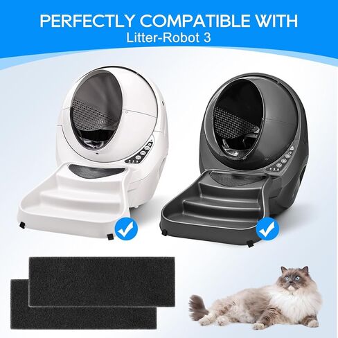 Carbon Filters for Cat Litter Box 3, Activated Carbon Filters Compatible with Model LR 3, Accessories Replacement to Absorb Odors from Pets, 6 Pack in Kuwait