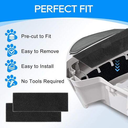 Carbon Filters for Cat Litter Box 3, Activated Carbon Filters Compatible with Model LR 3, Accessories Replacement to Absorb Odors from Pets, 6 Pack in Kuwait