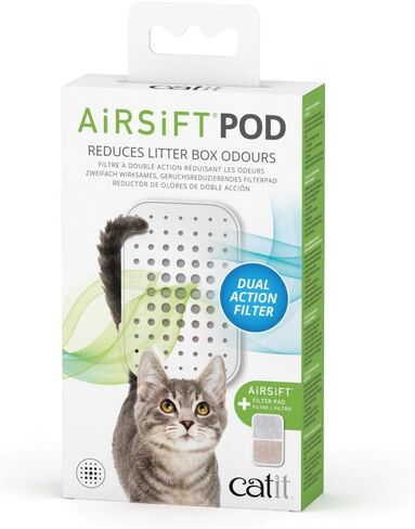 وسادة تنقية الهواء مزدوجة الحركة من Catit Airsift - فلتر وسائط للحفاظ على روائح صندوق الفضلات in Kuwait