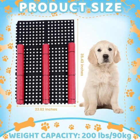 Geetery Dog Water Ramp 35" Lx23 W Dog Pool Ladder Ramp for Dogs up to 200 Lbs Non-Slip Rubber Pet Ladder for Pool Lakes Boats Docks Beaches in Kuwait