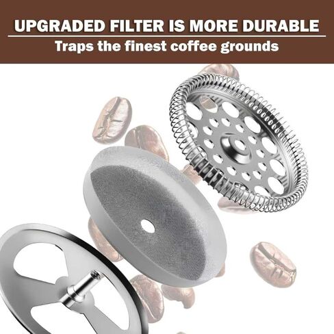 Extra Large French Press, French Press Coffee Maker 61 oz (1.8L), Insulated Stainless Steel French Press XXL Large Capacity Double Walled with Spoon for Espresso Coffee or Tea in Kuwait