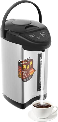 Electric Water Boiler Warmer, 4.2 Qt Stainless Steel Hot Water Dispenser Hot Water Urn Pot with Indicator High-Temperature Protection for Coffee Tea (White) in Kuwait