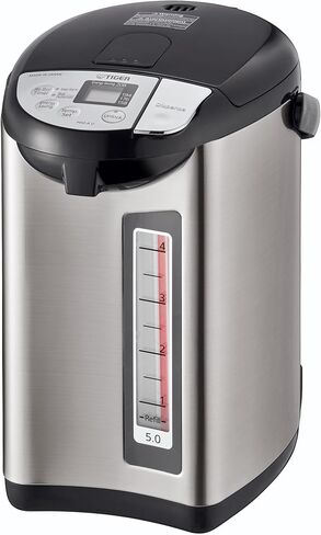 TIGER PDZ-A50U 5.0 Liter Water Boiler and Warmer with 4 Auto-Temp Settings, Stainless Steel Finish in Kuwait