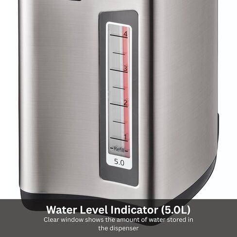 TIGER PDZ-A50U 5.0 Liter Water Boiler and Warmer with 4 Auto-Temp Settings, Stainless Steel Finish in Kuwait