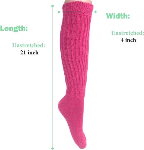 AWS/American Made Women Slouch Socks Long Scrunch Knee High Boot Socks Shoe Size 5 to 10 in Saudi Arabia