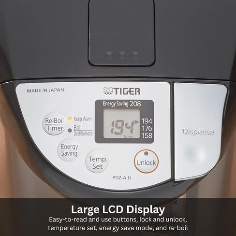 غلاية مياه وسخان مياه TIGER PDZ-A40U سعة 4.0 لتر مع 4 إعدادات لدرجة الحرارة التلقائية، لمسة نهائية من الفولاذ المقاوم للصدأ in Kuwait