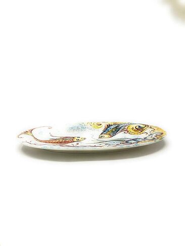 CERAMICHE D'ARTE PARRINI - Italian Ceramic Pottery Art Pottery Small Tray Plate Tile Decorated Fish Hand Painted Made in ITALY Tuscany Florence in Kuwait