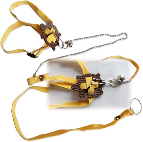 Adjustable Control Rope Turtle Leash and Harness for Small Medium and Large Turtle Pets Outdoor Walking Training (Yellow) in Kuwait