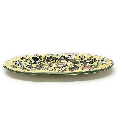 CERAMICHE D'ARTE PARRINI - Italian Ceramic Art Pottery Small Tray Plate Tile Sunflower Hand Painted Made in ITALY Tuscany in Kuwait
