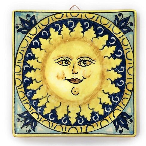 CERAMICHE D'ARTE PARRINI - بلاط سيراميك إيطالي مصنوع من بلاط الفخار مرسومة يدويًا ومزخرف بالشمس مصنوع في توسكان إيطاليا in Kuwait