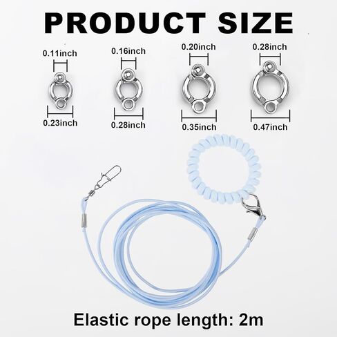 Bird Leash and Parrot Harness with Leg Ring. 2 Sets Elastic Outdoor Training Rope for Parakeet Conure Cockatiel. Anti-Flyaway Flying Equipment for Small Medium Birds in Kuwait