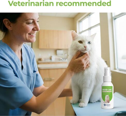 Cat Wound Care Spray Feline Healing Aid, Skin Repair for Cuts, Sores & Abrasions | Itch Relief for Irritated Cat Skin | Hot Spot & Allergy Support | Safe & Non-Toxic | 3.38 fl oz in Kuwait