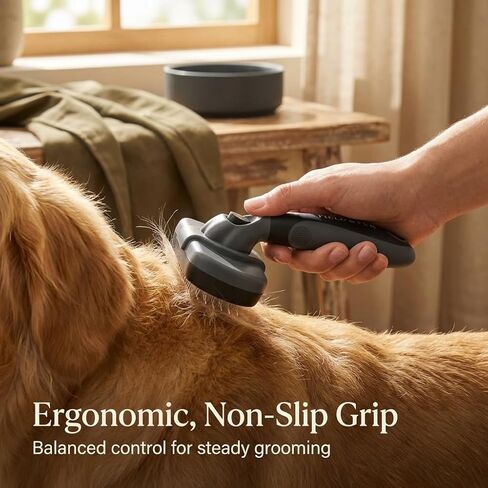 FIELD & FUR Slicker Brush: Essential Dog & Cat Grooming Tool for Shedding, Detangling, and Daily Care - Perfect for Doodles, Poodles, and Puppies with Comfortable Grip and Fine Stainless Steel Pins in Kuwait