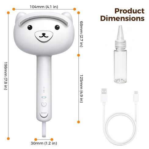 Self Cleaning Shedding Steam Cat Brush, Silicone Scraper Included Dog Brush, primecat, Cat Brushes for Shedding, USB Rechargeable, for Grooming & Haired Pets, Dogs & Cats, White in Kuwait