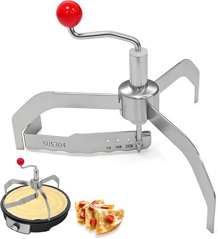 Stainless Steel Crepe Maker and Spreader for 12-13 Inch Crepes, Adjustable Design, Ideal for Home, Restaurants, and Commercial Kitchens in Kuwait