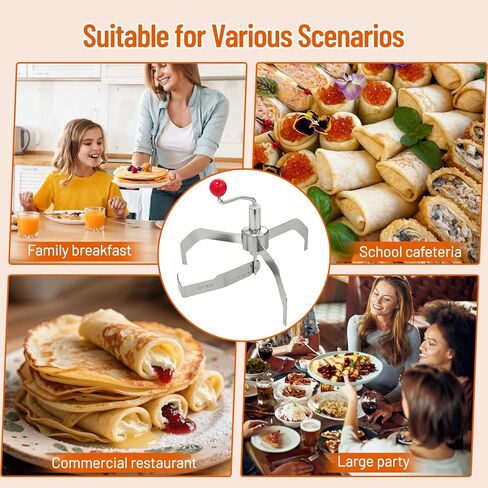 Stainless Steel Crepe Maker and Spreader for 12-13 Inch Crepes, Adjustable Design, Ideal for Home, Restaurants, and Commercial Kitchens in Kuwait