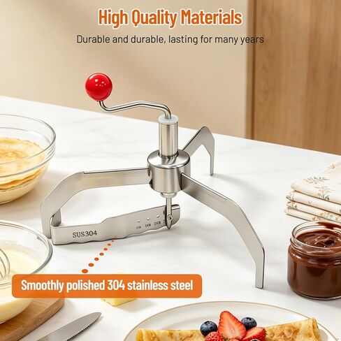 Stainless Steel Crepe Maker and Spreader for 12-13 Inch Crepes, Adjustable Design, Ideal for Home, Restaurants, and Commercial Kitchens in Kuwait